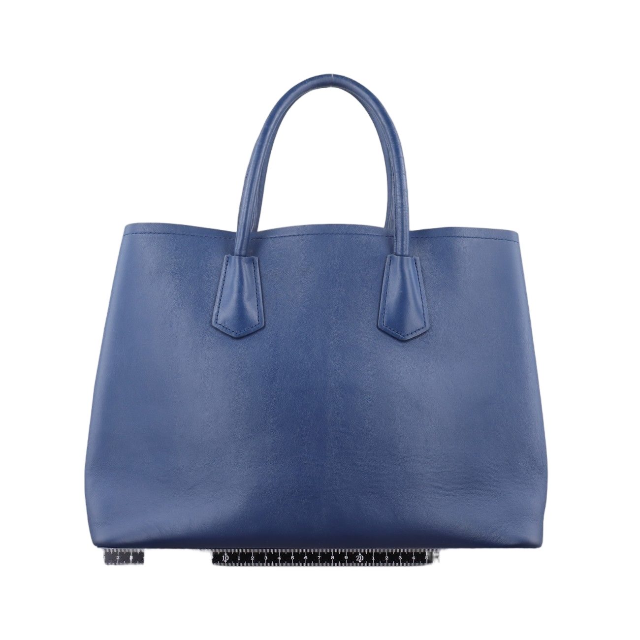 Prada Double Cuir Blue Saffiano Leather Handbag — view 2
