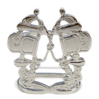 Hermes Scarf Ring Brides De Gala Metal Silver SV