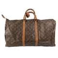 Louis Vuitton Boston Bag Keepall 55 Debeso Monogram Canvas Brown