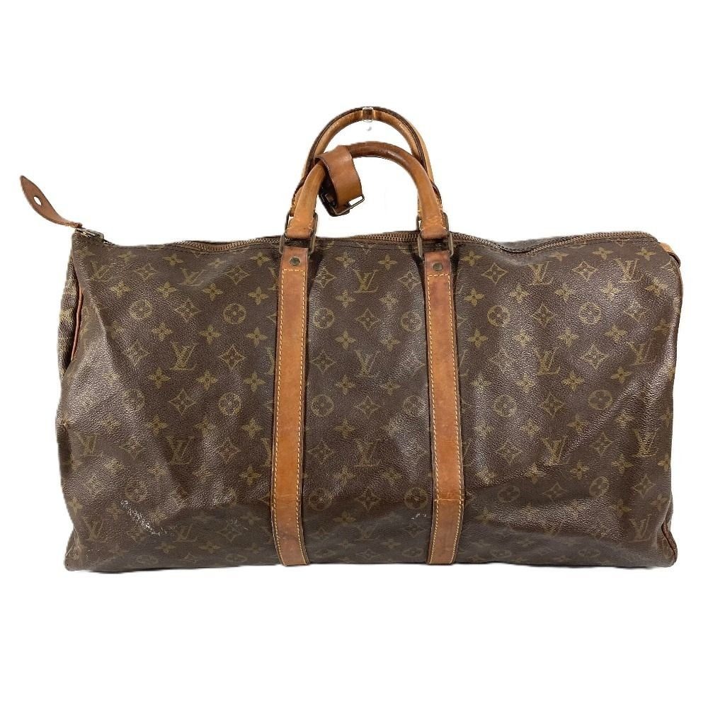 Louis Vuitton Boston Bag Keepall 55 Debeso Monogram Canvas Brown