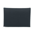 Hermes Calvi Duo Coin Case Card Black Silver Leather