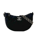 Chanel Shoulder Bag Half Moon Chain Black 2024