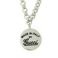 Gucci Silver Round Logo Necklace 20.9 g 925 Engraved