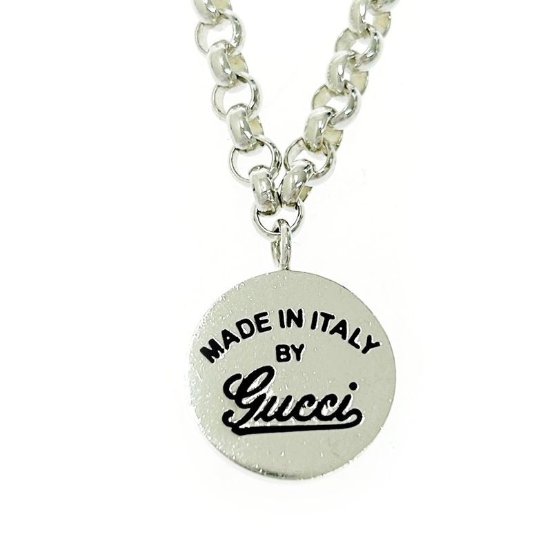 Gucci Silver Round Logo Necklace 20.9 g 925 Engraved — view 2