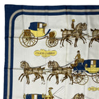 Hermes Scarf Silk Carre 90 & Saddle Navy — view 2