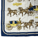 Hermes Scarf Silk Carre 90 & Saddle Navy — view 4