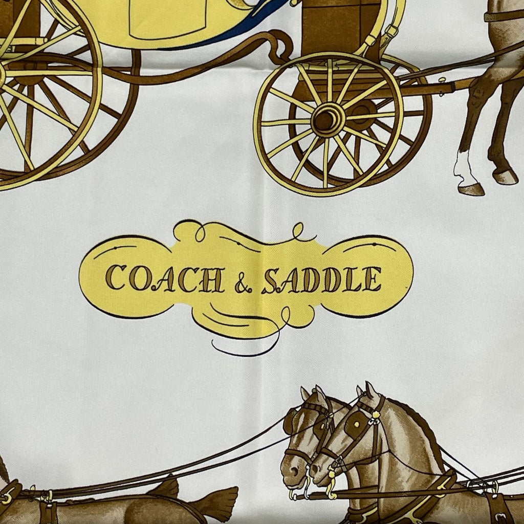 Hermes Scarf Silk Carre 90 & Saddle Navy — view 6