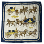Hermes Scarf Silk Carre 90 & Saddle Navy