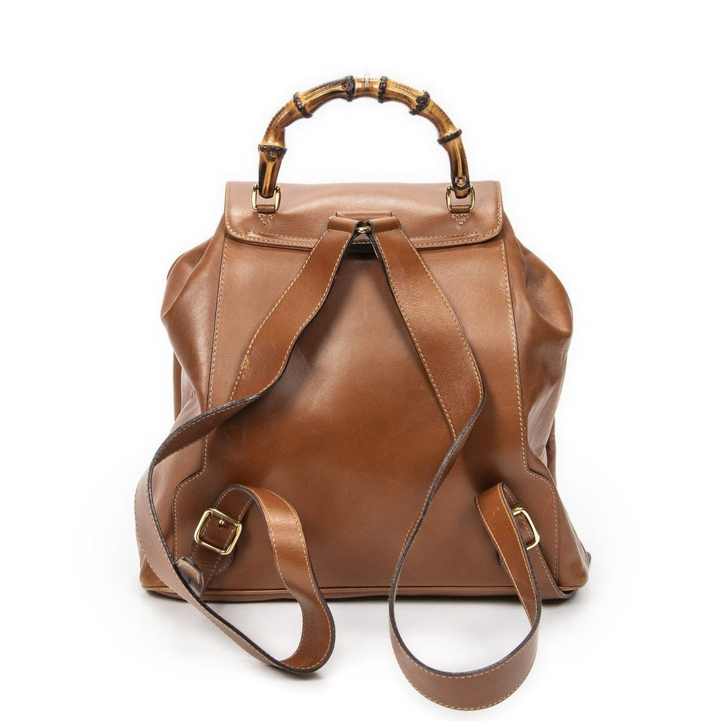 Gucci Bamboo Backpack Sac Tankard Lambskin Leather — view 5