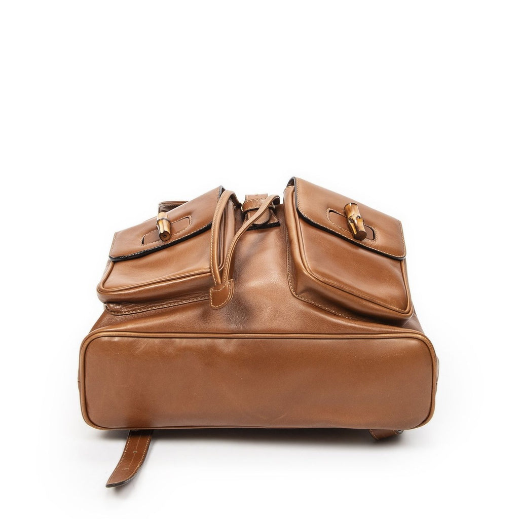 Gucci Bamboo Backpack Sac Tankard Lambskin Leather — view 6