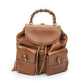 Gucci Bamboo Backpack Sac Tankard Lambskin Leather