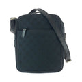 Gucci Black Silver Hardware GG Canvas Leather 018.1612 Shoulder Bag Messenger