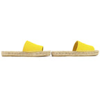 Prada Triangle Logo Canvas Espadrilles Flat Sandals Yellow 37 — view 4