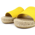 Prada Triangle Logo Canvas Espadrilles Flat Sandals Yellow 37 — view 5