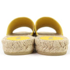 Prada Triangle Logo Canvas Espadrilles Flat Sandals Yellow 37 — view 6
