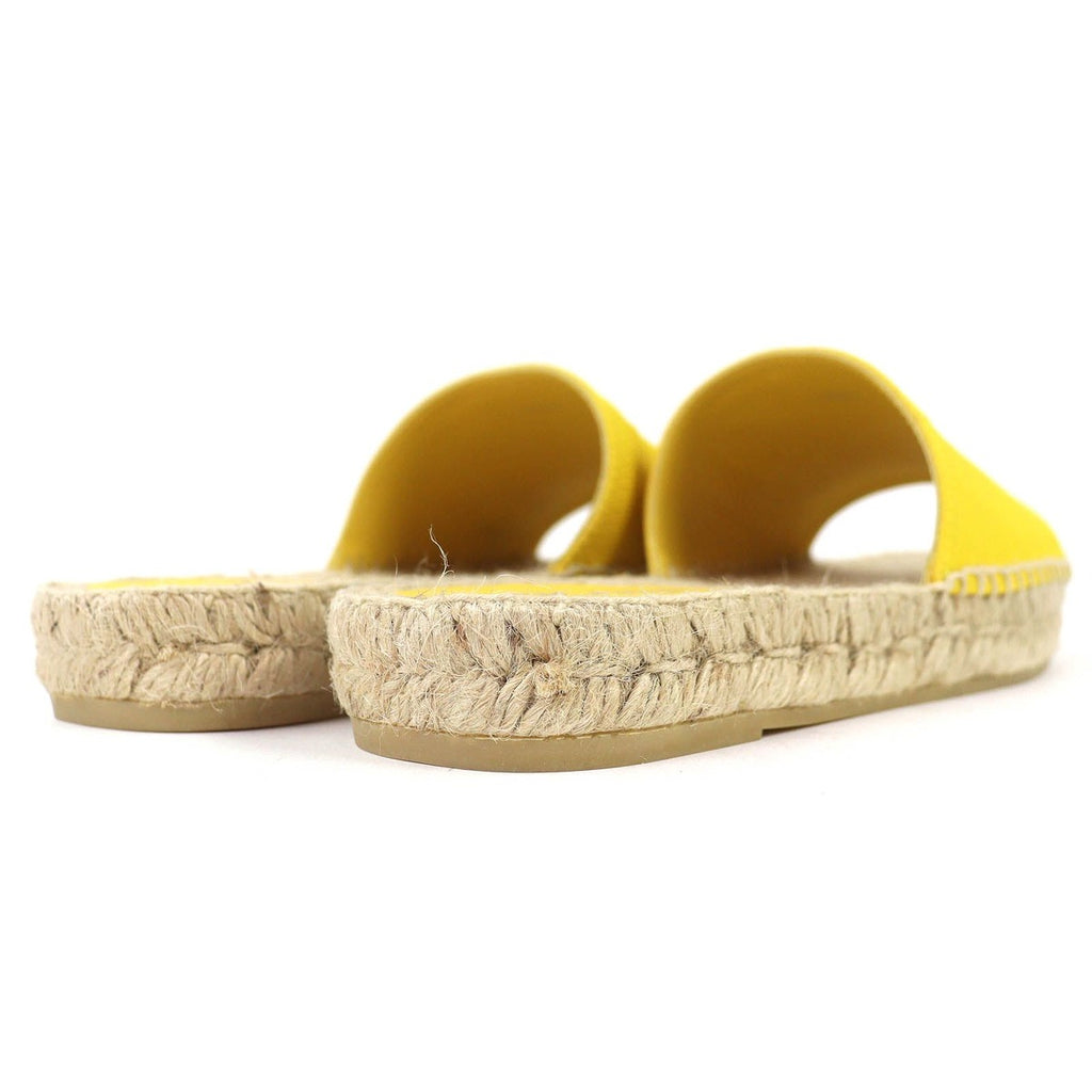Prada Triangle Logo Canvas Espadrilles Flat Sandals Yellow 37 — view 7