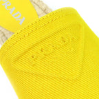Prada Triangle Logo Canvas Espadrilles Flat Sandals Yellow 37 — view 9