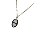 Hermes Necklace Mini Mayon PM Metal Silver Black Pendant Accessory