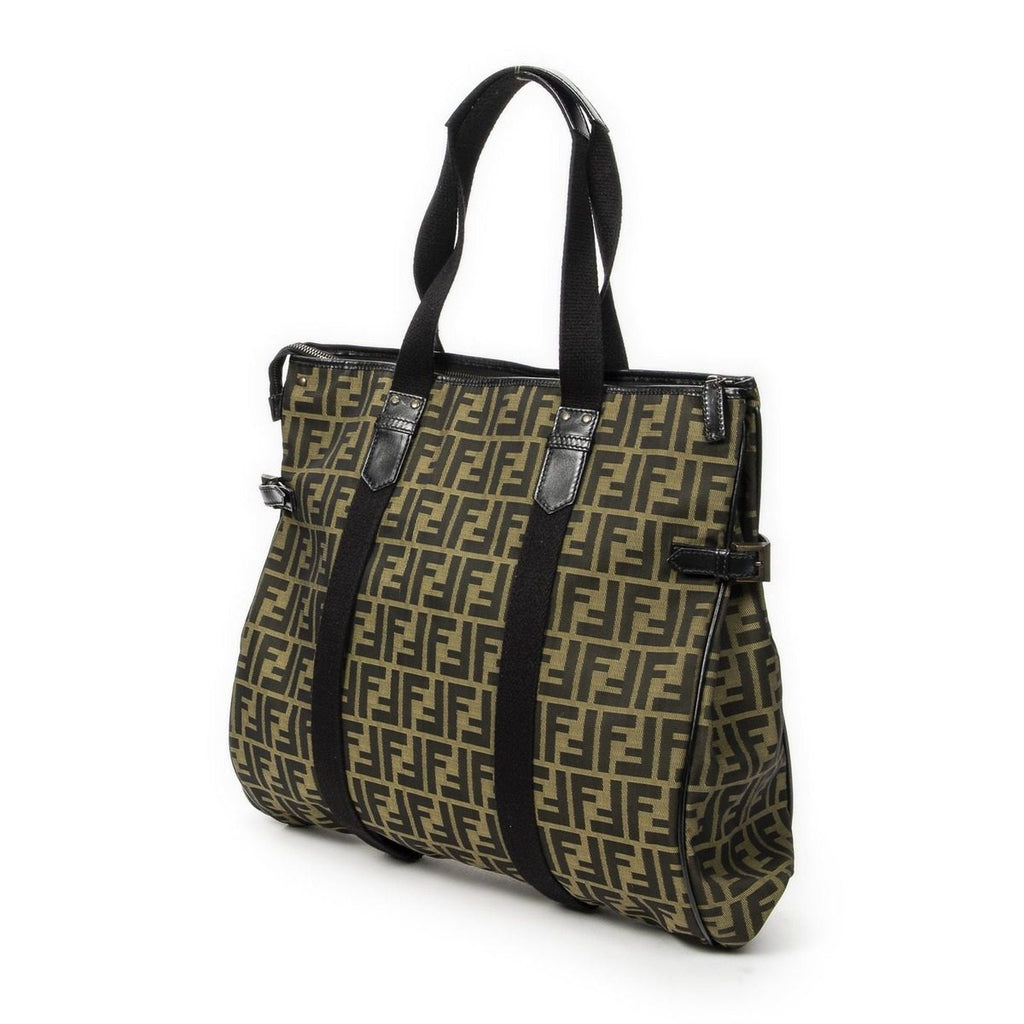 Fendi Tote Beige Zucca Nylon Canvas — view 2