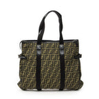 Fendi Tote Beige Zucca Nylon Canvas