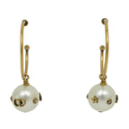 Dior Hoop Earrings Faux Pearl Accessories — view 2