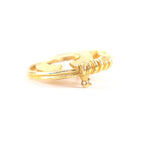 Chanel Vintage CC Logo Coil Brooch Gold — view 4