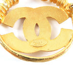 Chanel Vintage CC Logo Coil Brooch Gold — view 7