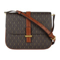 Saint Laurent Satchel Monogram Shoulder Bag Leather Brownish