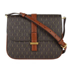 Saint Laurent Satchel Monogram Shoulder Bag Leather Brownish