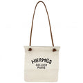Hermes to Tote Su Ali Nu MM Handbag Shoulder Toile Beige Brown