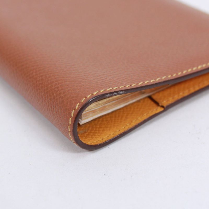 Hermes Agenda GM Leather Yellow And Brown Wallets Accessories Silver — view 5
