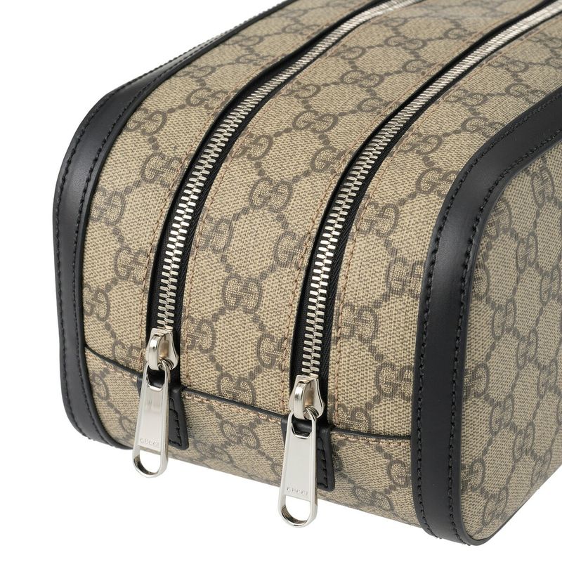 Gucci Pouch GG Supreme Beige Black — view 8