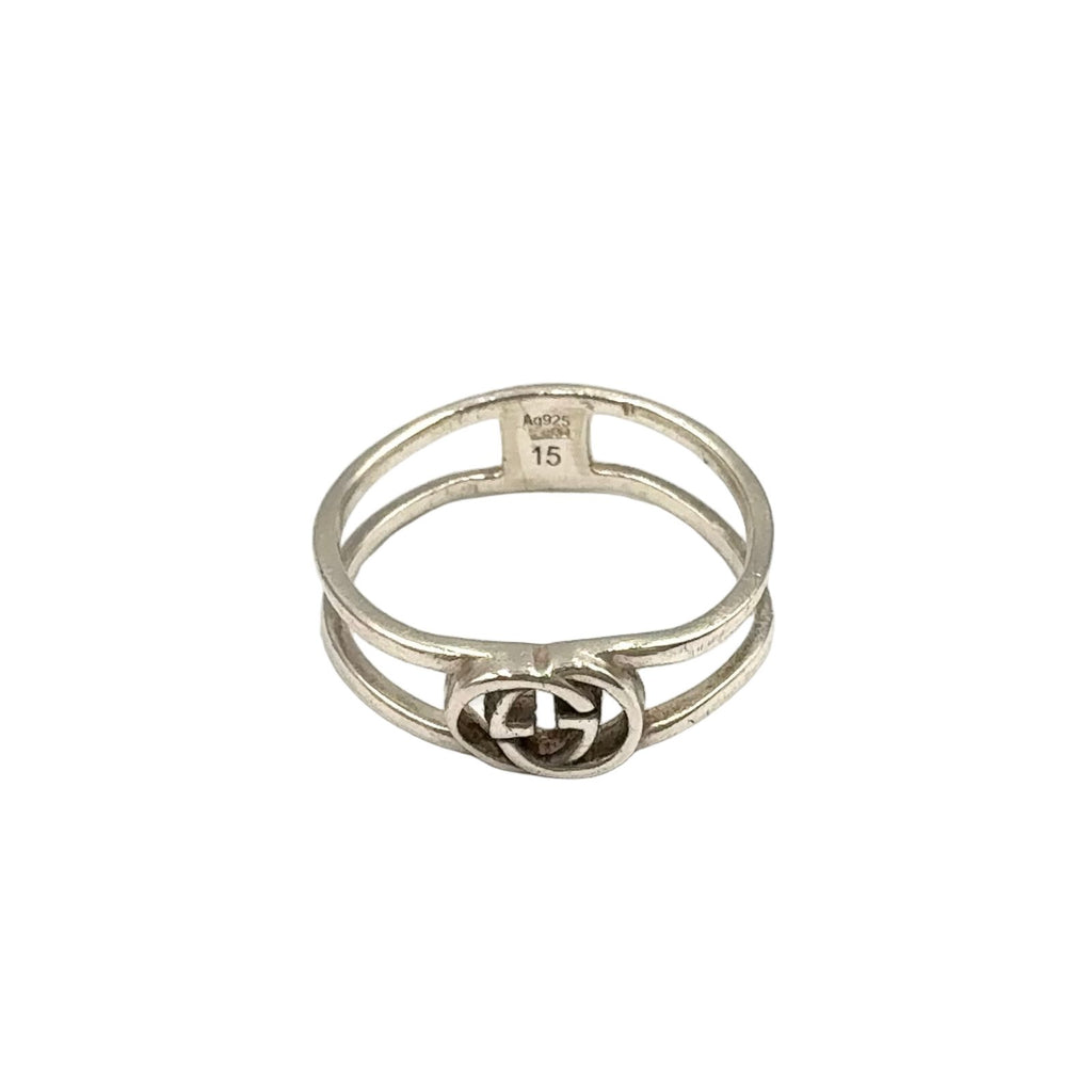 Gucci Interlocking Open Band Silver Ring