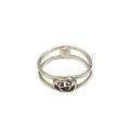 Gucci Interlocking Open Band Silver Ring