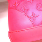 Louis Vuitton Tattoo Line High Cut Sneakers 8 Neon Pink Mesh — view 4