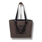 Loewe Anagram 2-Way Tote Bag Canvas Leather Jacquard Black