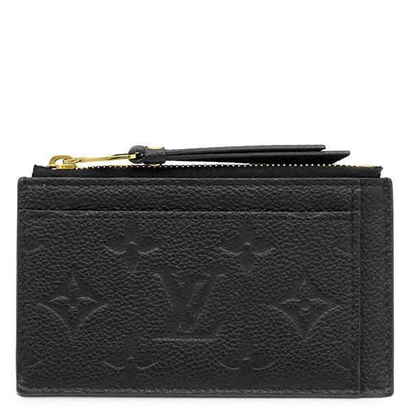 Louis Vuitton Coin Purse Card Case Zip Monogram Empreinte Black Gold Fragment