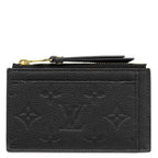Louis Vuitton Coin Purse Card Case Zip Monogram Empreinte Black Gold Fragment