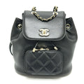 Chanel Rucksack Turnlock As3530 Grain Calf Leather Black