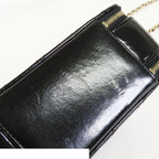 Chanel Top Handle Vanity Black Gold Shiny Calfskin Quilted Stitch 2-Way — view 6