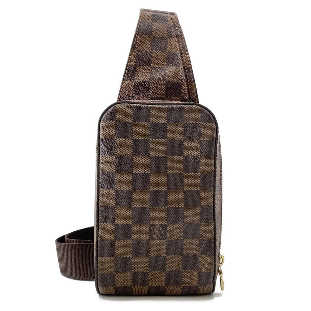 Louis Vuitton Belt Bag Damier Ebene Brown Red