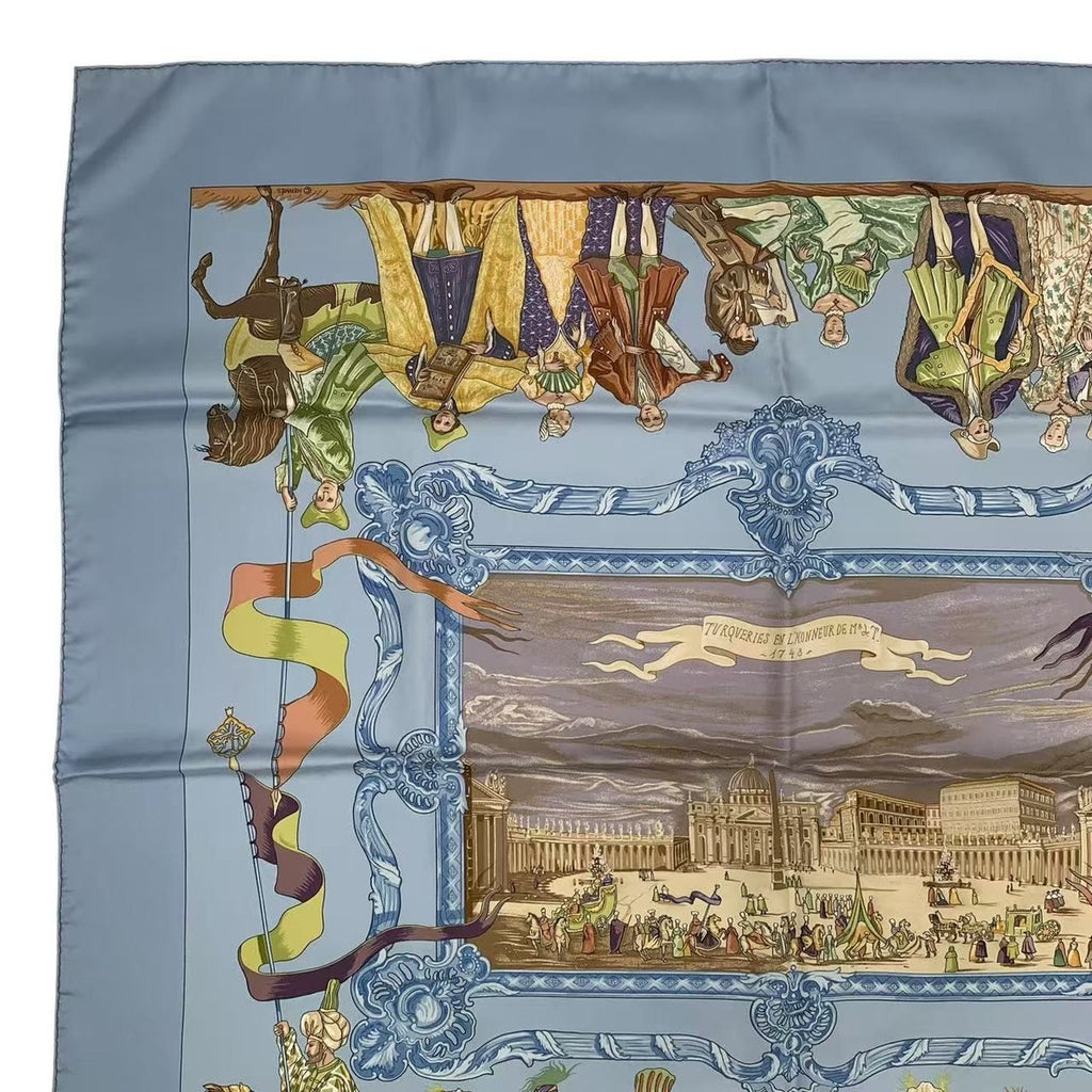 Hermes Carre 90 Silk Scarf Bandana Turqveries en L'honneur de Mht Turkish March — view 3