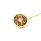 Hermes Shell Pin Brooch Gold — view 2