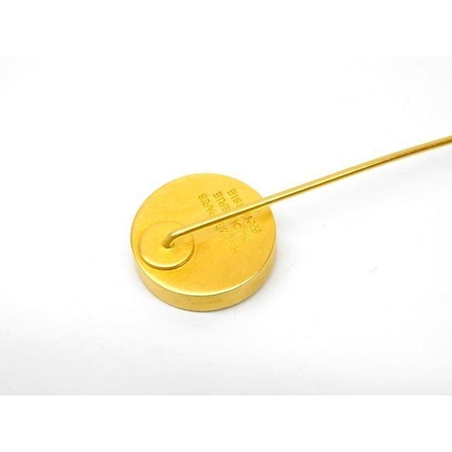 Hermes Shell Pin Brooch Gold — view 3