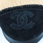 Chanel CC Logo Halaco Suede Leather Short Boots Beige Black 36 — view 8