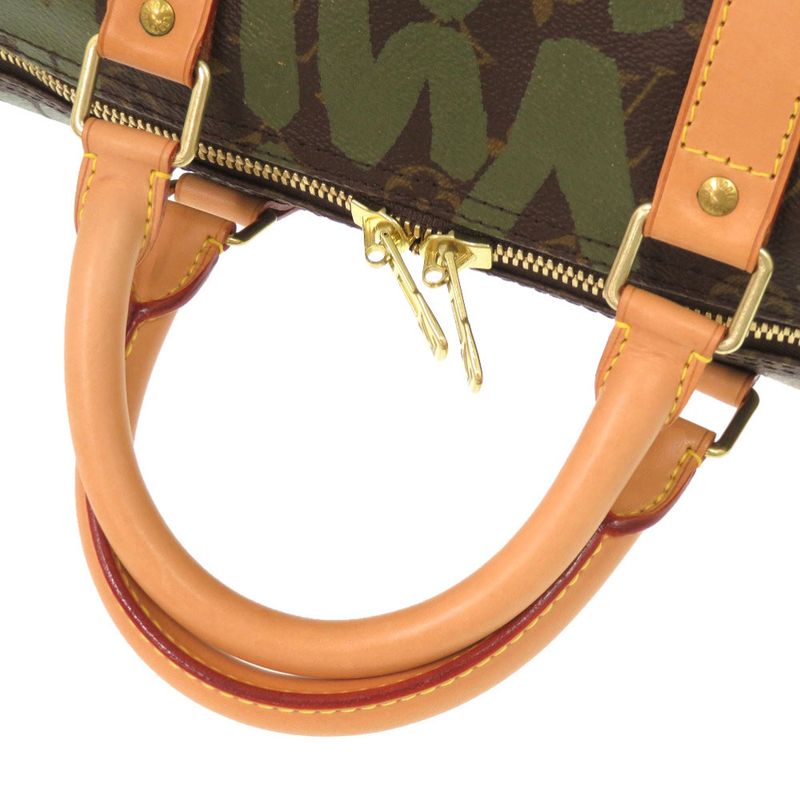 Louis Vuitton Keepall 50 Monogram Graffiti Khaki Boston Bag 0750 — view 5