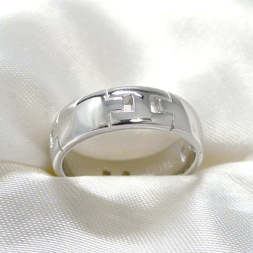 Hermes Cles Ring 18k White Gold 48