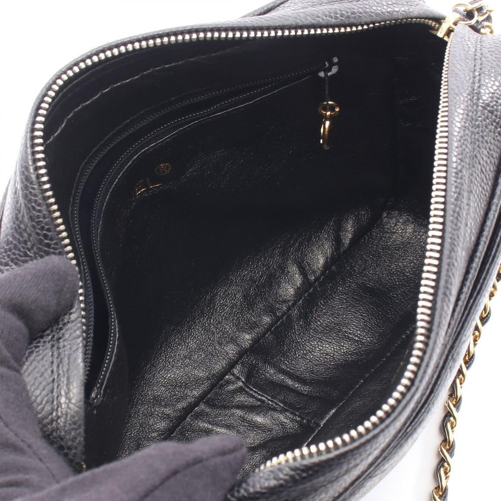 Chanel Shoulder Bag Quilted Cocobol Black Leather Cuff — view 3