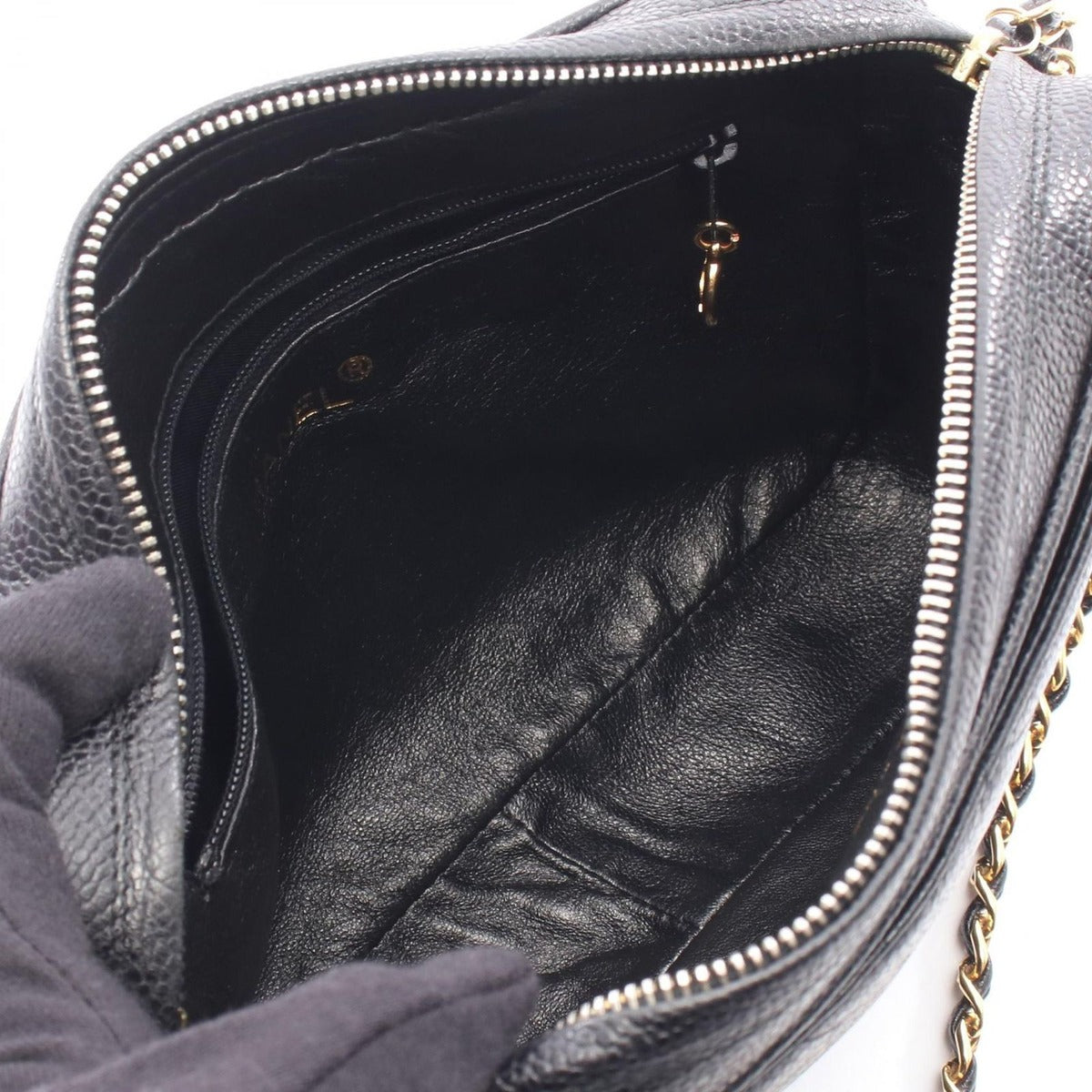 Chanel Shoulder Bag Quilted Cocobol Black Leather Cuff — view 3