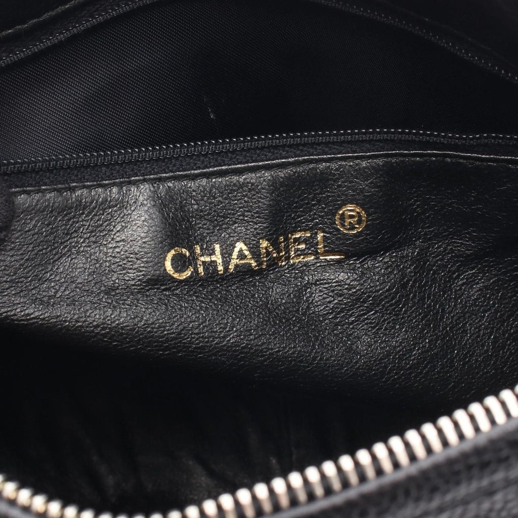 Chanel Shoulder Bag Quilted Cocobol Black Leather Cuff — view 4